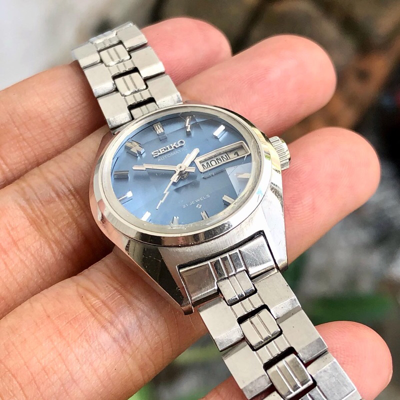 Jual Jam tangan Seiko Automatic Ladies 2706 Blue Dial | Shopee Indonesia