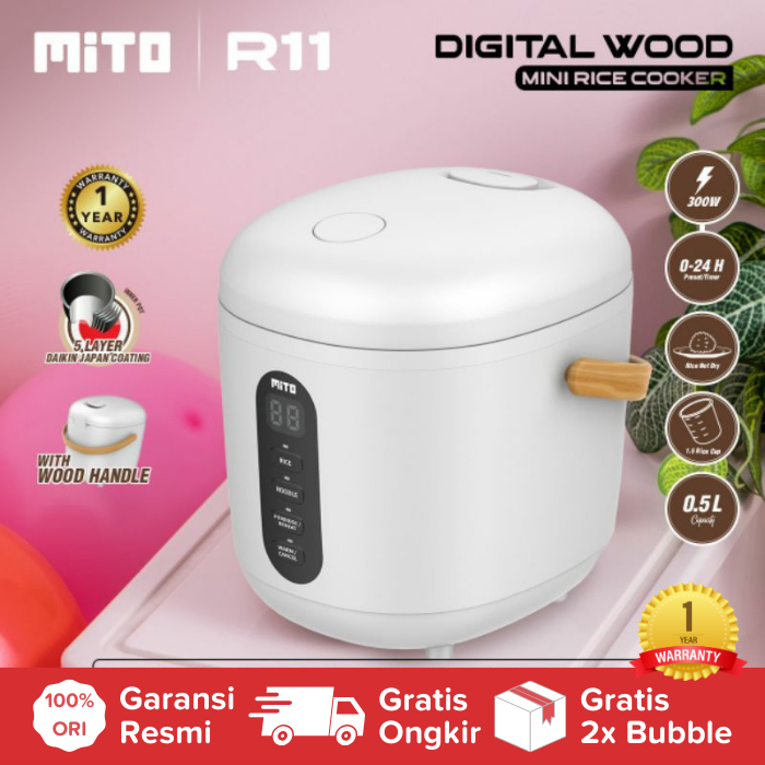Jual Rice Cooker Mini Digital MITO R11 Kapasitas Kecil 1/2 Liter