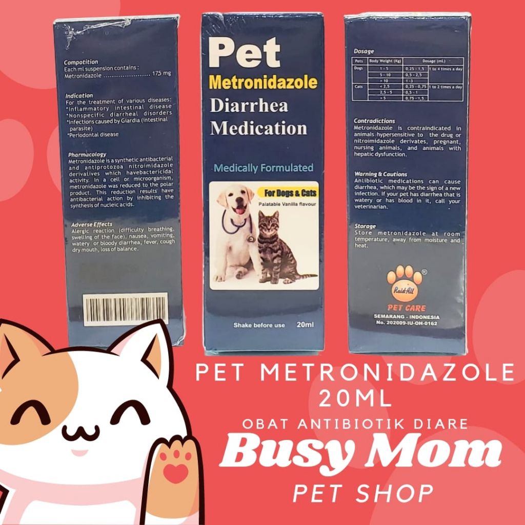 Jual Pet Metronidazole Diarrhea Diarhea Medication 20ml Obat Diare
