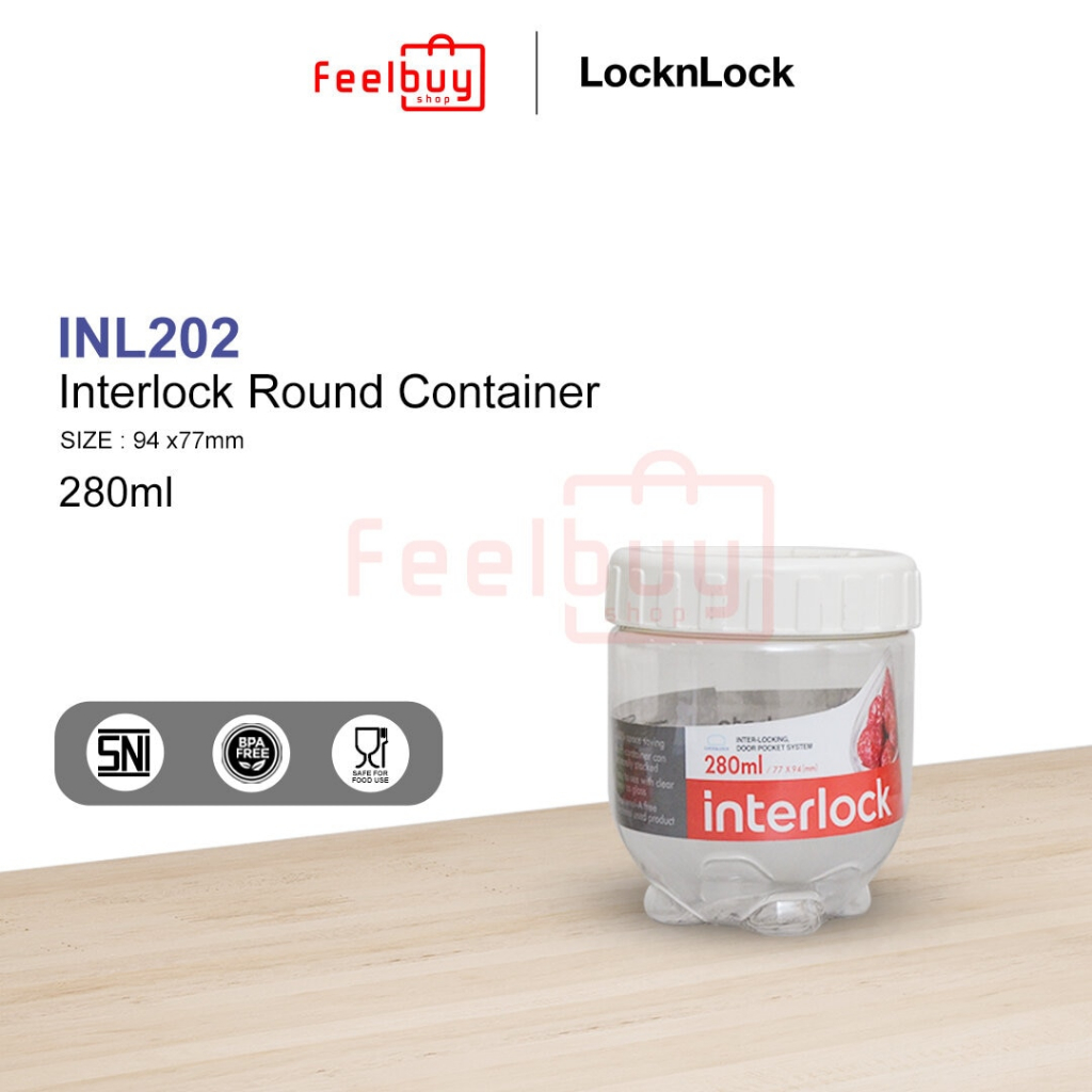 Jual LocknLock Interlock Round Container 280ML INL202 | Shopee Indonesia