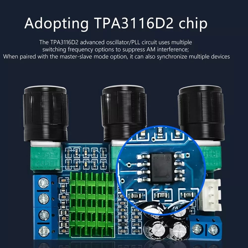 Jual TPA3116 Amplifier Class D 2x50W + Tone Control - TPA3116D2 Class D ...