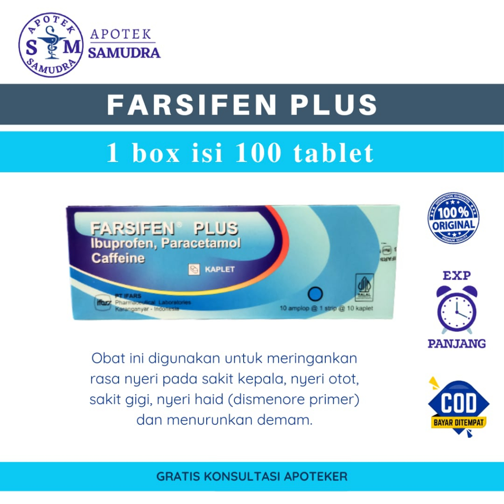 Jual Farsifen Plus 100 Tablet Obat Nyeri Obat Demam Obat Menurunkan