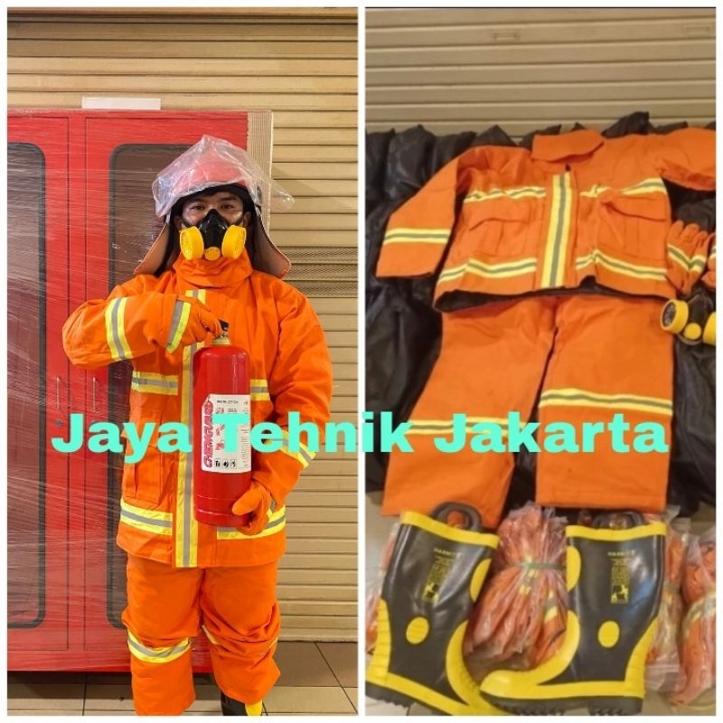 Jual 1 Set Baju Pemadam Kebakaran Full Set Baju Damkar Baju Pemadam