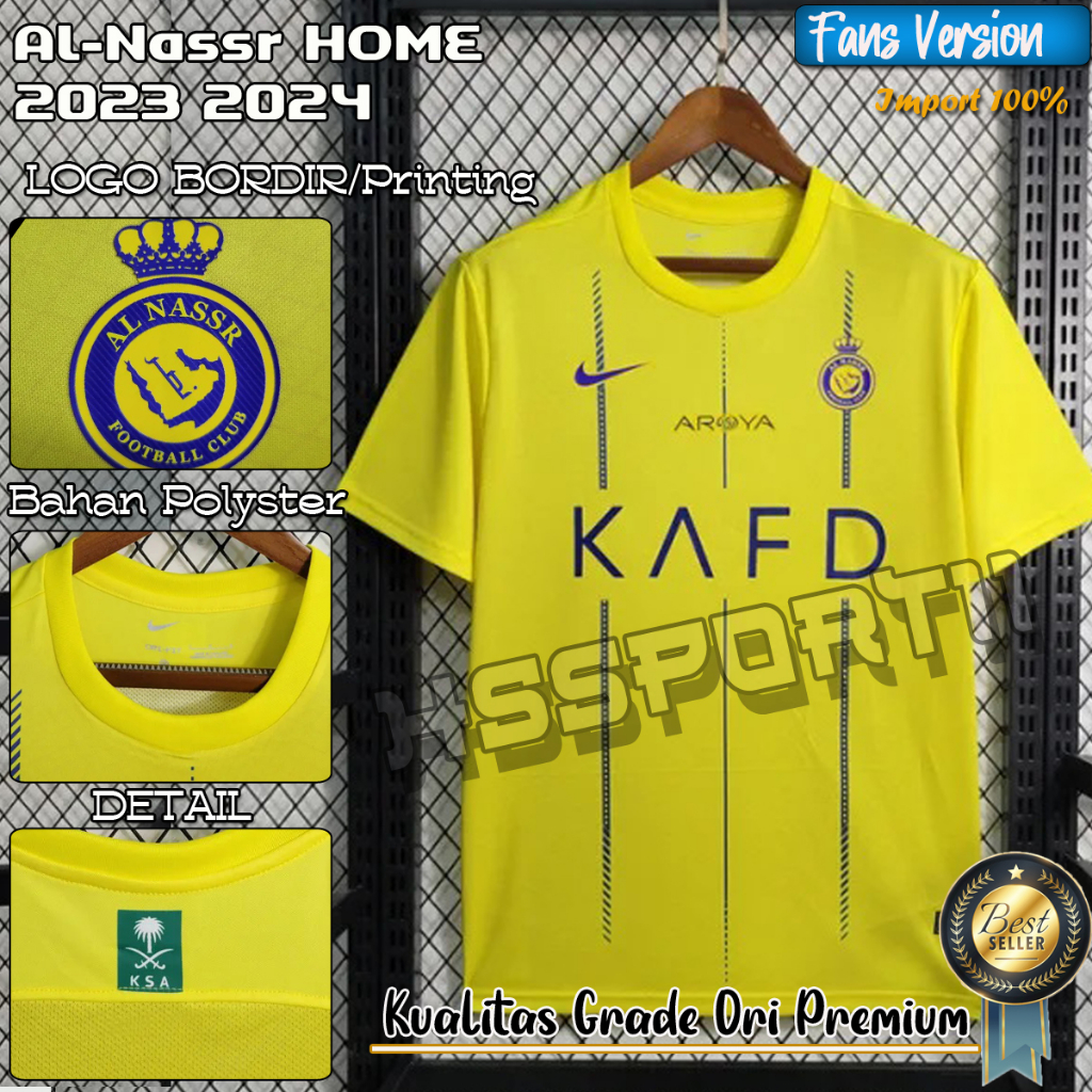 Jual Setelan Jersey Bola Al Nasr Home Musim 2023 2024 Shopee Indonesia