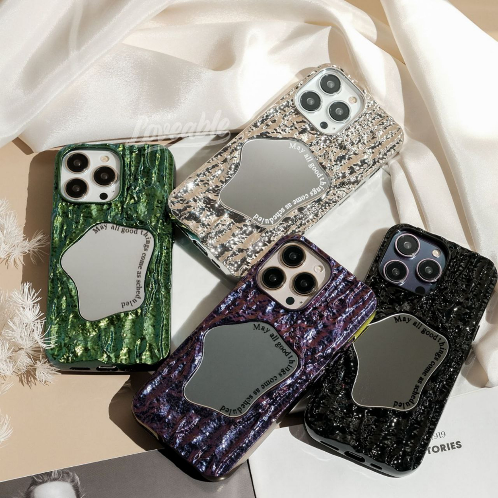 Jual Wrinkle mirror case for iphone 11 12 13 14 pro max Shopee Indonesia