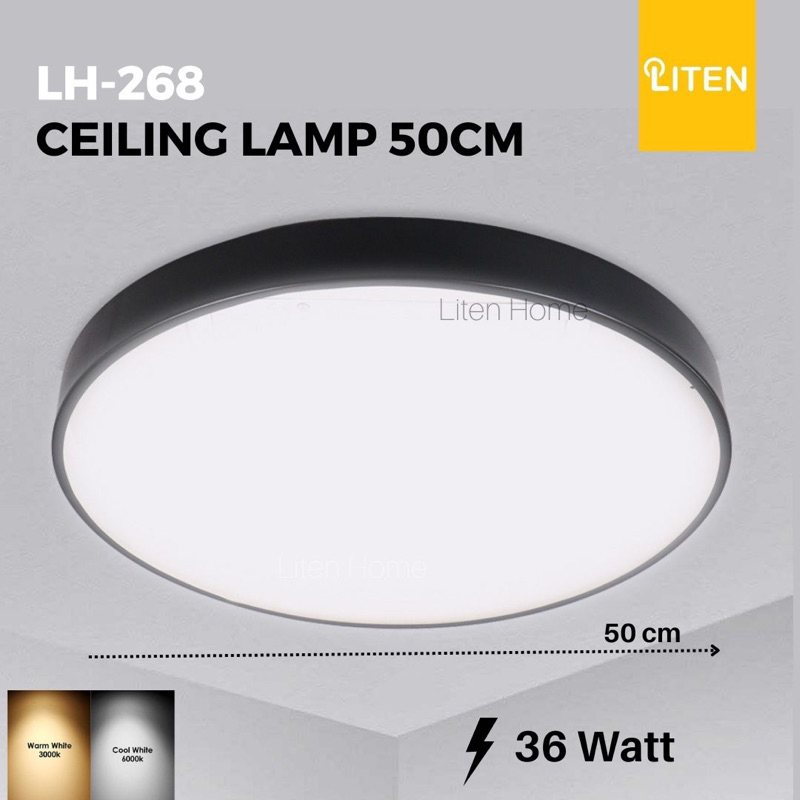 Jual Lampu Plafon Bulat LED 36W 50cm / Ceiling Lamp Atap Rumah Besar