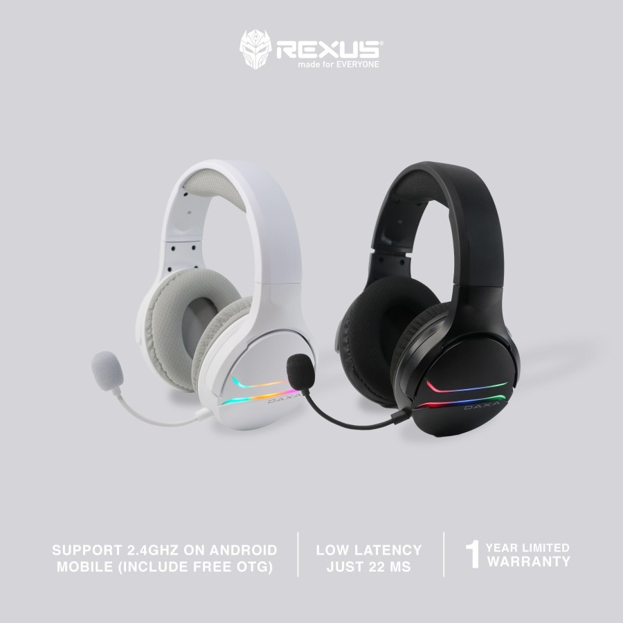 Jual Headset Gaming Rexus Daxa Saturn ST1 Wireless - Headphone RGB ST 1 ...