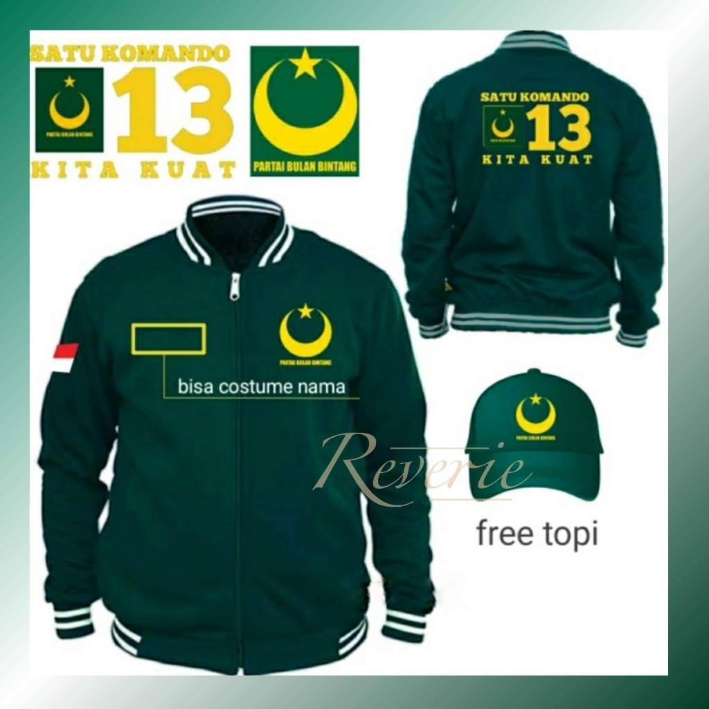 Jual JAKET SERAGAM PARTAI PBB BASEBALL VARSITY JACKET PARTAI BULAN ...