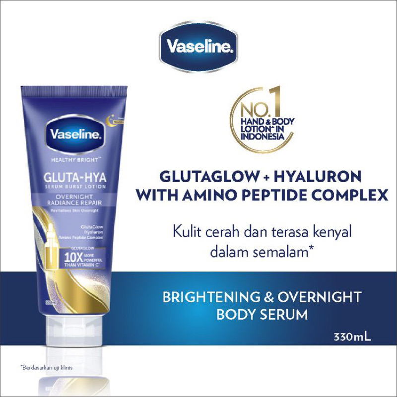 Jual Vaseline Gluta Hya Overnight Radiance Repair with GlutaGlow