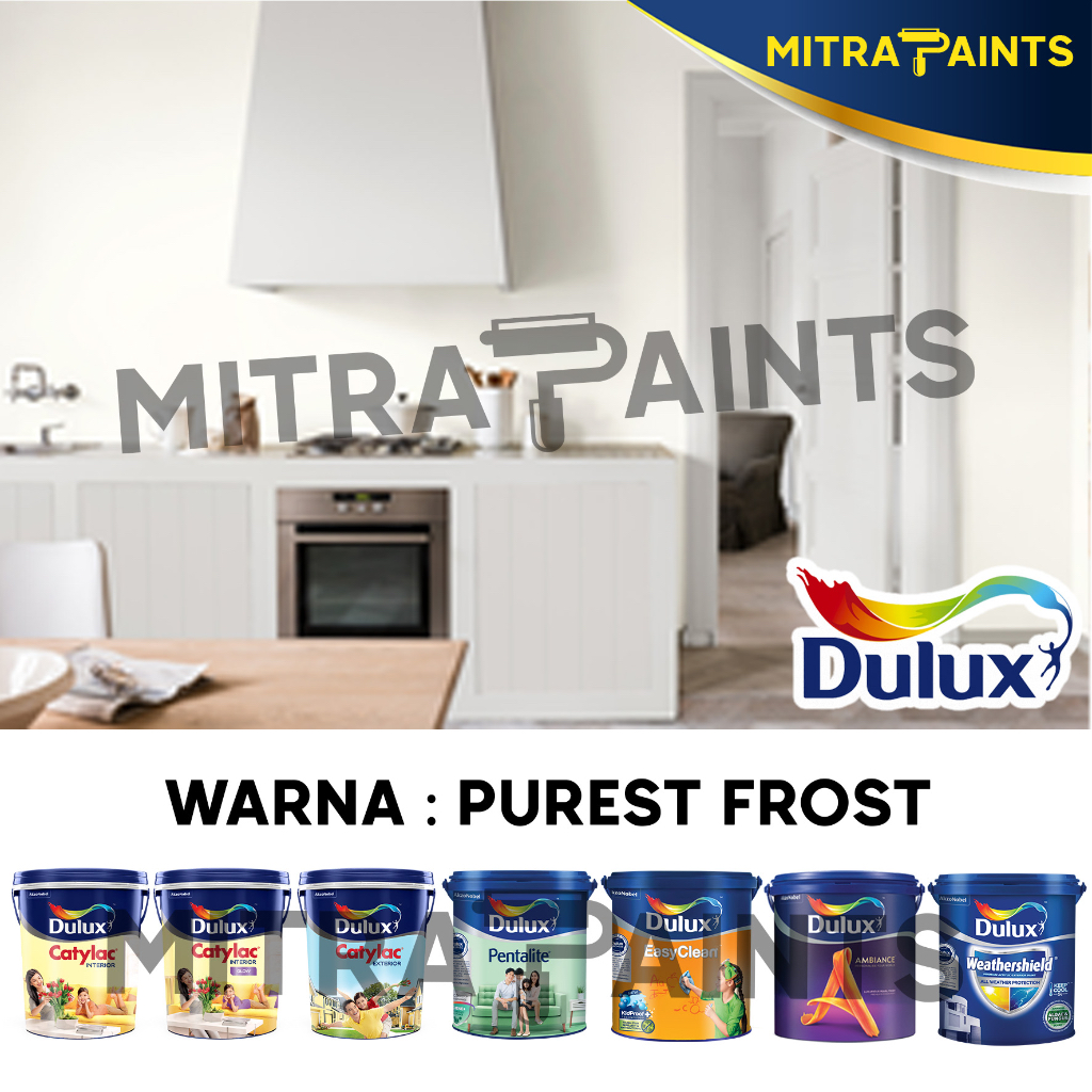 Jual Cat Tembok Dulux Purest Frost Catylac Pentalite Easy Clean Weathershield Putih Shopee 5570