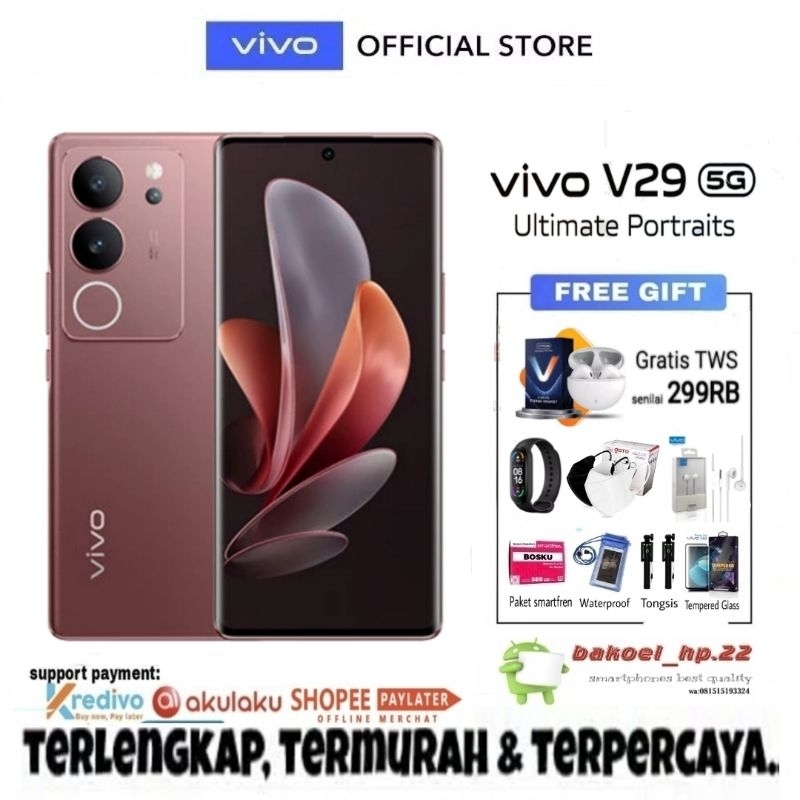 Jual hp Vivo V29 5G 8/256GB Garansi Resmi | Shopee Indonesia