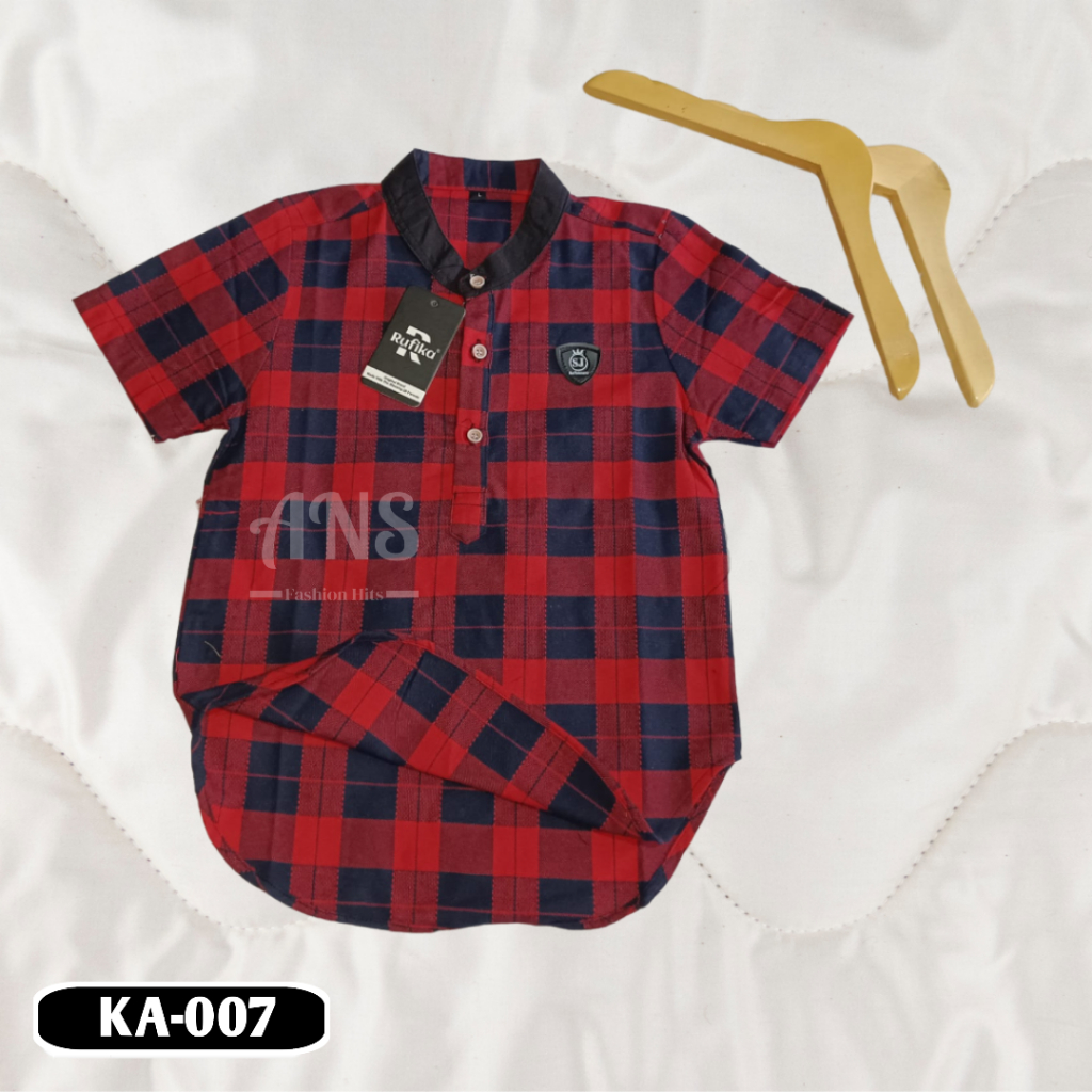 A001 Baju Kemeja Anak Laki Laki KOKO Anak Laki Laki Kemeja Muslim Anak  Lengan Pendek 2-10 Tahun COD