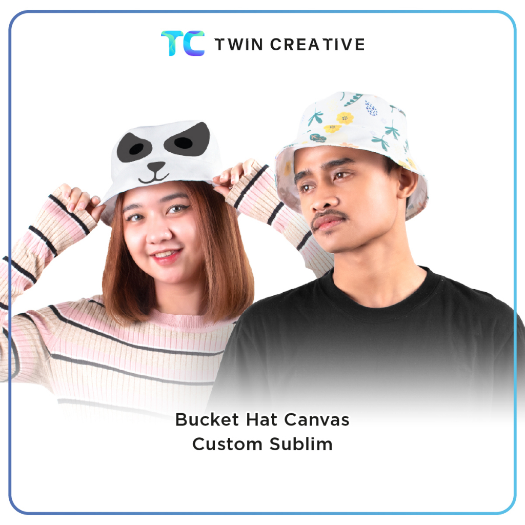 Jual Custom Desain Bucket Hat Canvas Sublim Topi Pantai Wanita Rimba ...