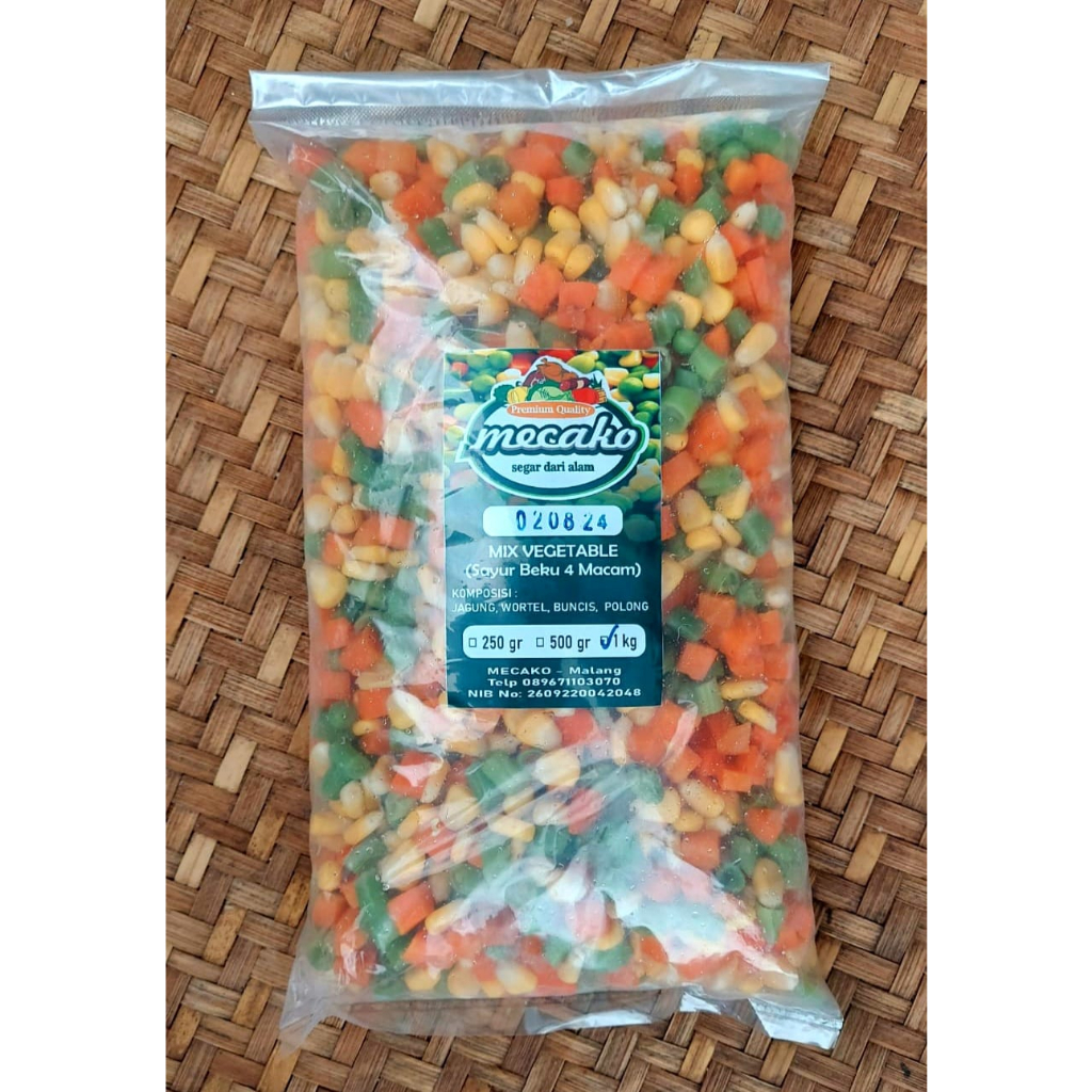 Jual Vegetables 4way Frozen Mix 1 Kg Sayur Beku 4 Macam Mix Kemasan