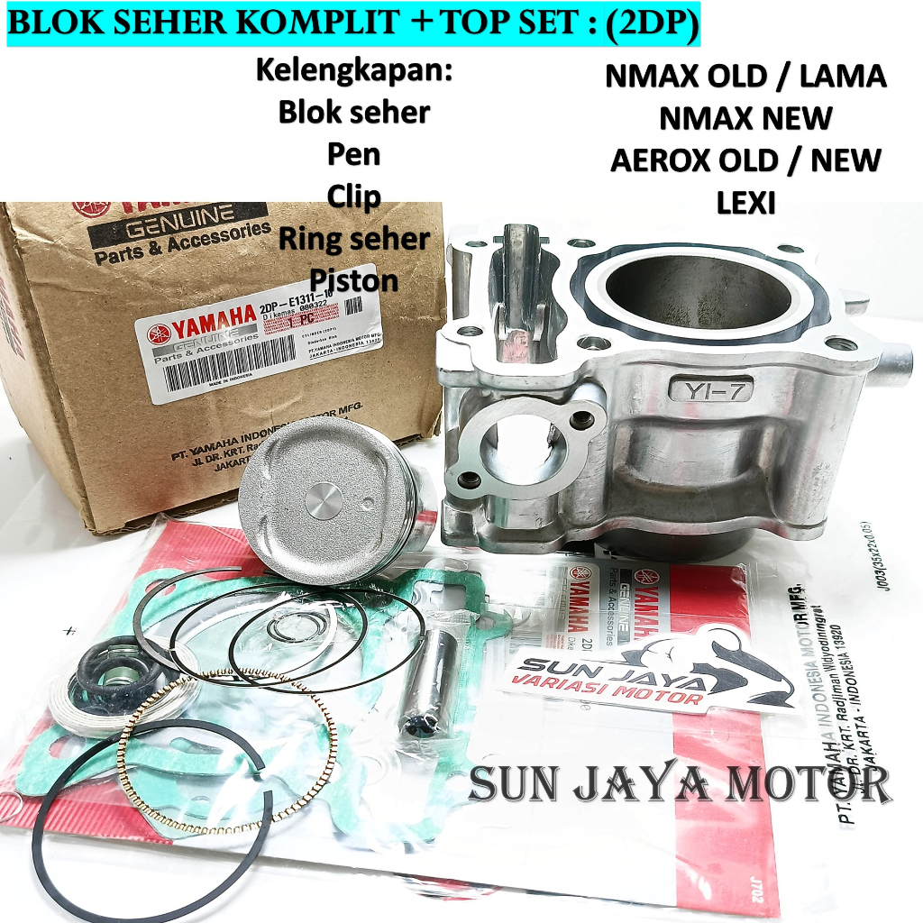 Jual Blok Seher Set Komplit Ring Piston Kit Nmax lama / Old Nmax new