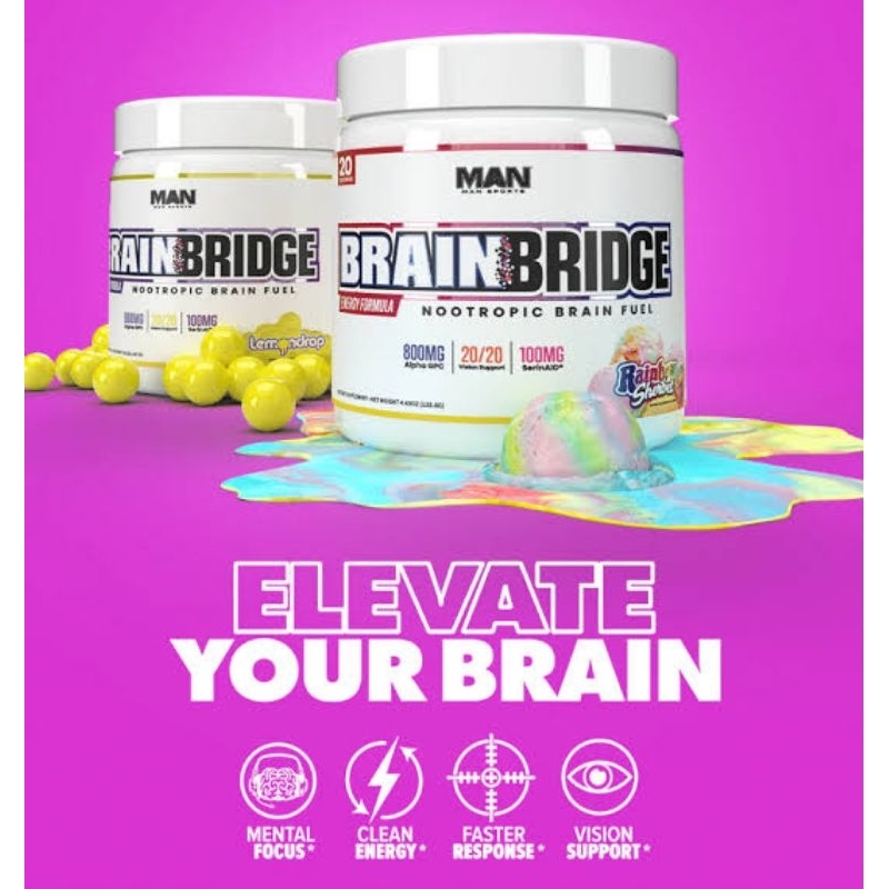 Jual ULTIMATE NOOTROPICS BRAIN BRIDGE with ALPHA GPC 800mg BY MAN
