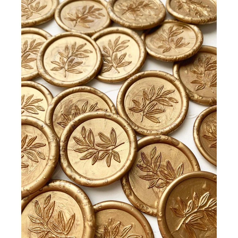 Jual Aurora (Antique Gold) - 1 Pieces Wax seal coinbulat sticker instan ...