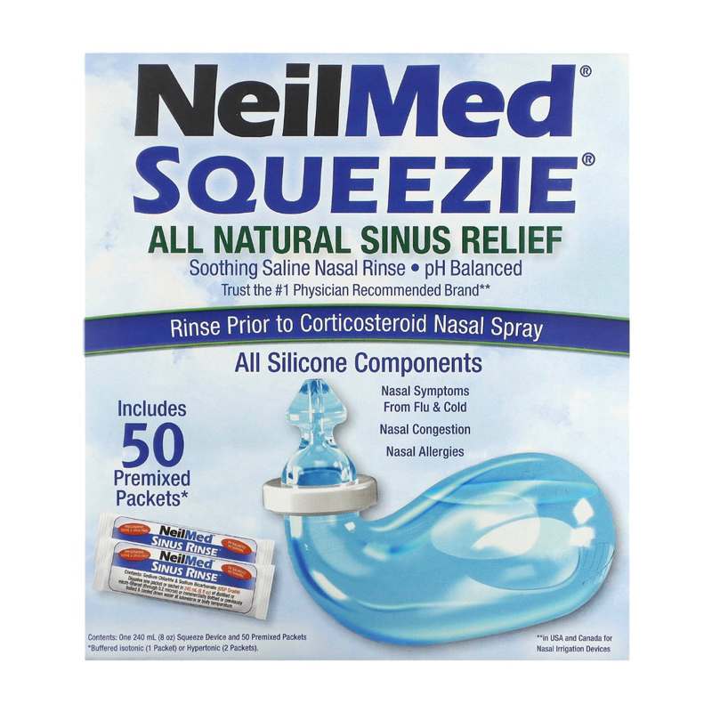 Jual Squip Neilmed Squeezie natural sinus rinse+50 premixed packets ori ...