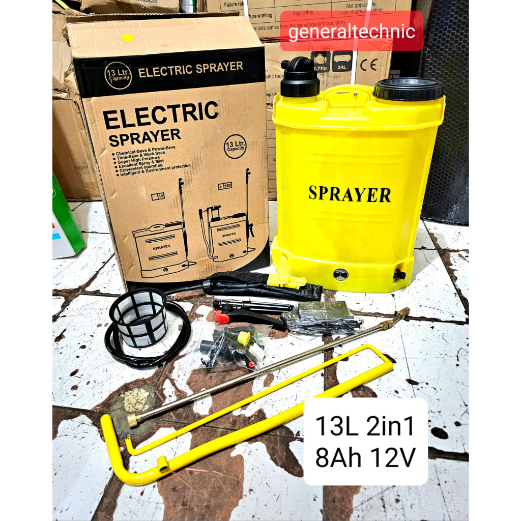 Jual Tangki Semprot Elektrik 13L 2in1 Yellow Tank (Sumura) Sprayer ...