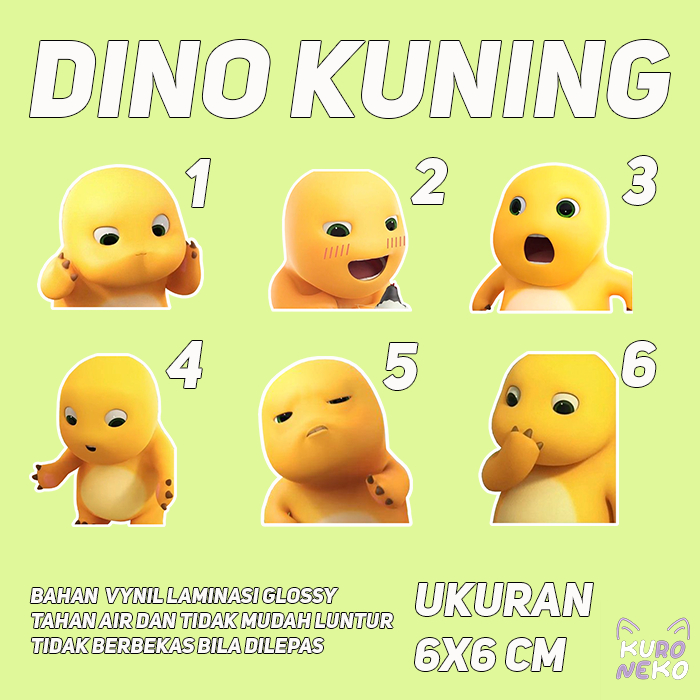 Jual STICKER DINO KUNING LUCU MEME VIRAL Shopee Indonesia