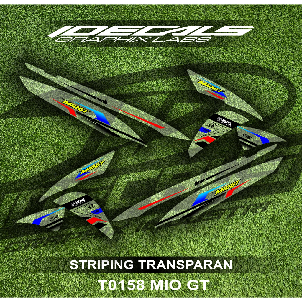 Jual t0158 sticker striping transparan motor mio gt simple kekinian ...