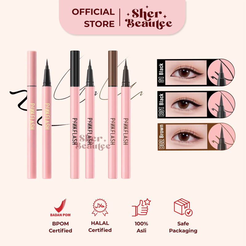 Jual Pinkflash Waterproof Easy Eyeliner 08ml Shopee Indonesia 