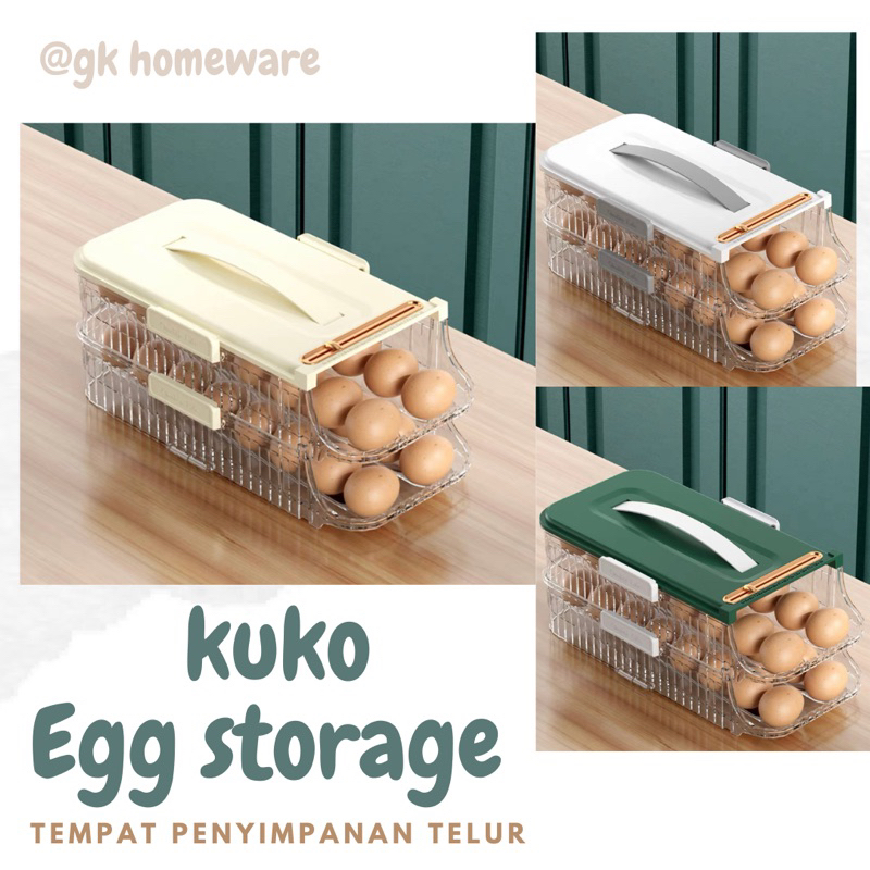 Jual Kuko Egg Storage / Penyimpanan Telur / Rak Telur | Shopee Indonesia
