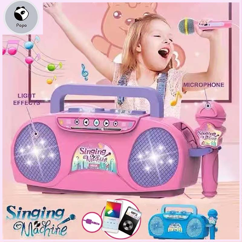 Jual Popotoy Mainan Anak Mic Karaoke Singing Machine Little Singer ...