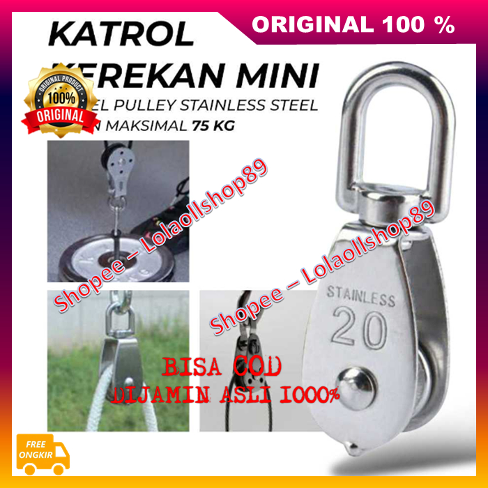 Jual Katrol Stainless Serbaguna Katrol Kerekan Mini Serbaguna Swivel ...