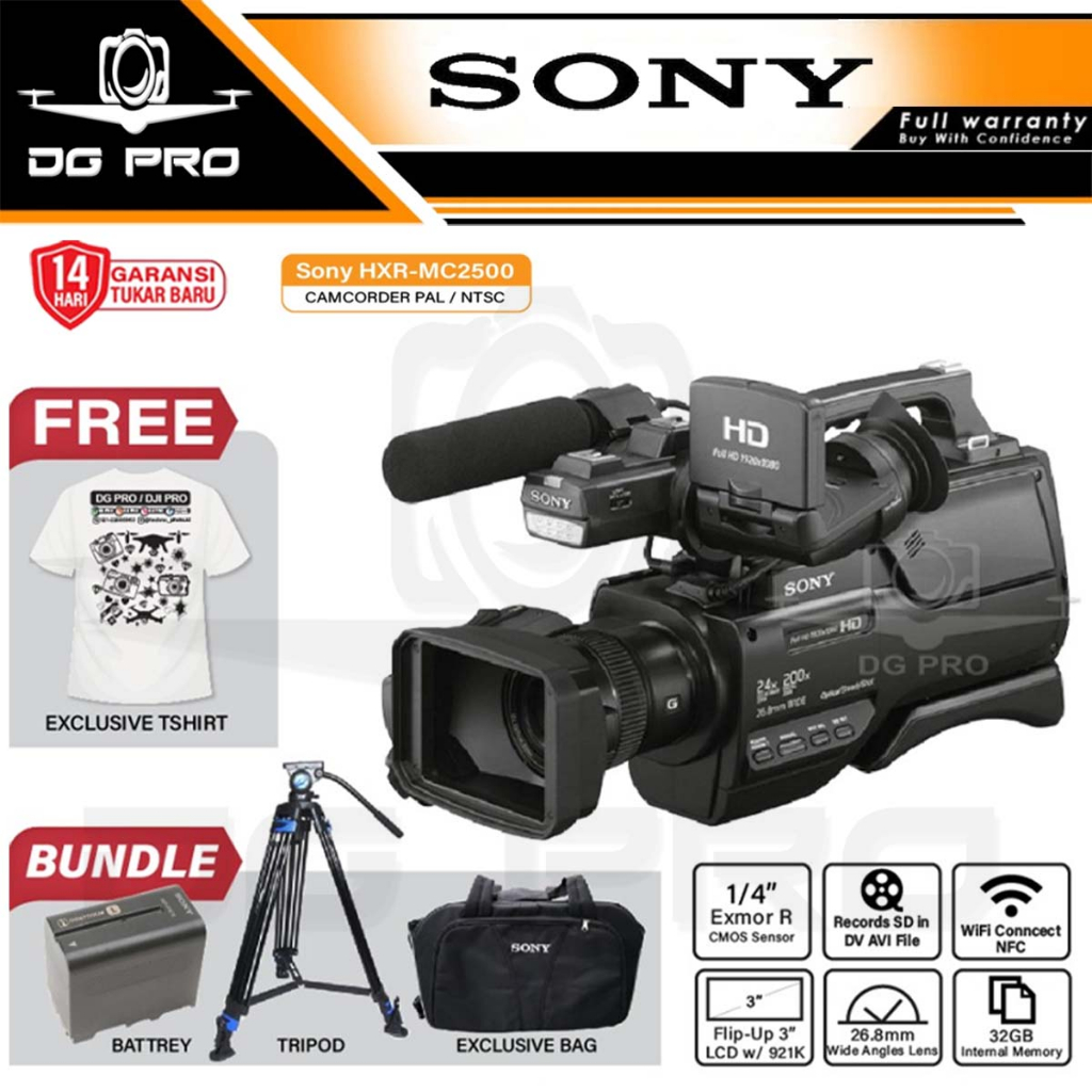 Jual Sony HXRMC2500 Shoulder Mount AVCHD Camcorder Shopee Indonesia