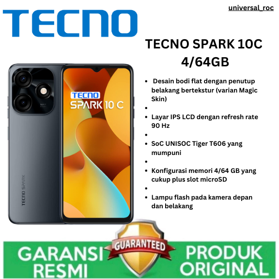 Jual Tecno Spark C Nfc Gb Garansi Resmi Tecno Indonesia Shopee Indonesia