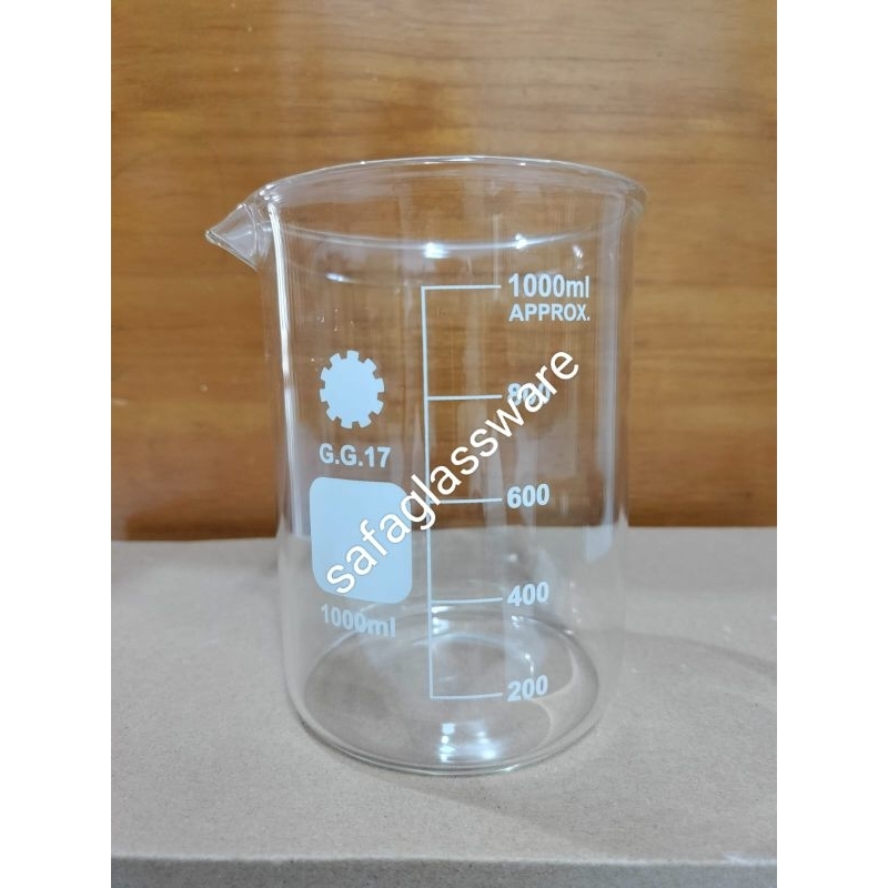 Jual Beaker Glass 1000ml Gelas Kimia 1000ml Rrc Shopee Indonesia 1946