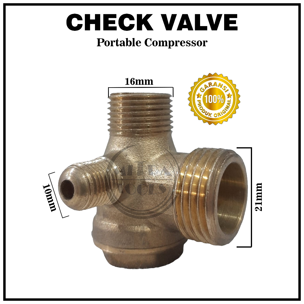 Jual Check Valve Compressor Portable One Way Male Valve Klep Sambungan