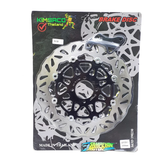 Disc Piringan Rem Cakram Depan Variasi Set Breket / Pangkon Kaliper 260mm 300mm Model Gerigi Kimsako Kimsaco Jupiter Z Fiz Vega R Mio Beat Vario Tiger Old Lama Megapro Primus Kualitas Bagus High Quality