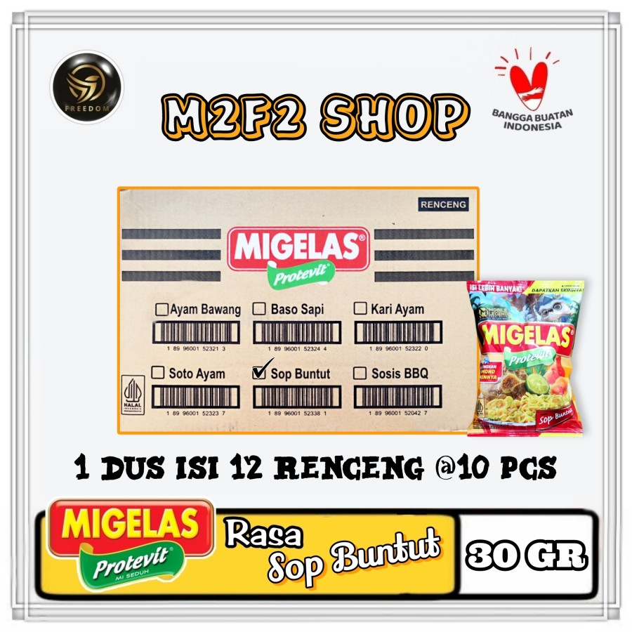 Jual Migelas Protevit Mie Gelas Seduh Kuah Rasa Sop Buntut Sachet 30