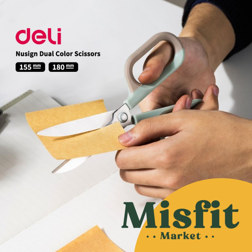 Jual DELI Nusign Dual Color Scissors 155 180 mm | Shopee Indonesia