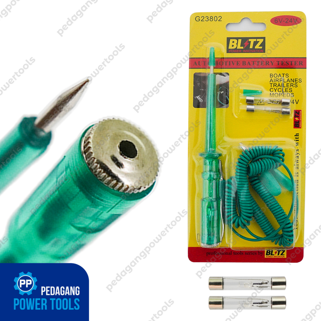 Jual Blitz Obeng Tespen Dc V V Auto Voltage Tester Aki Testpen Kabel