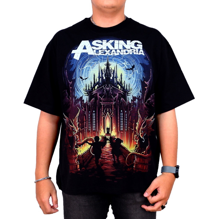 Jual ASKING ALEXANDRIA CASTLE ROCK BAND KAOS OVERSIZE TSHIRT HITAM ...