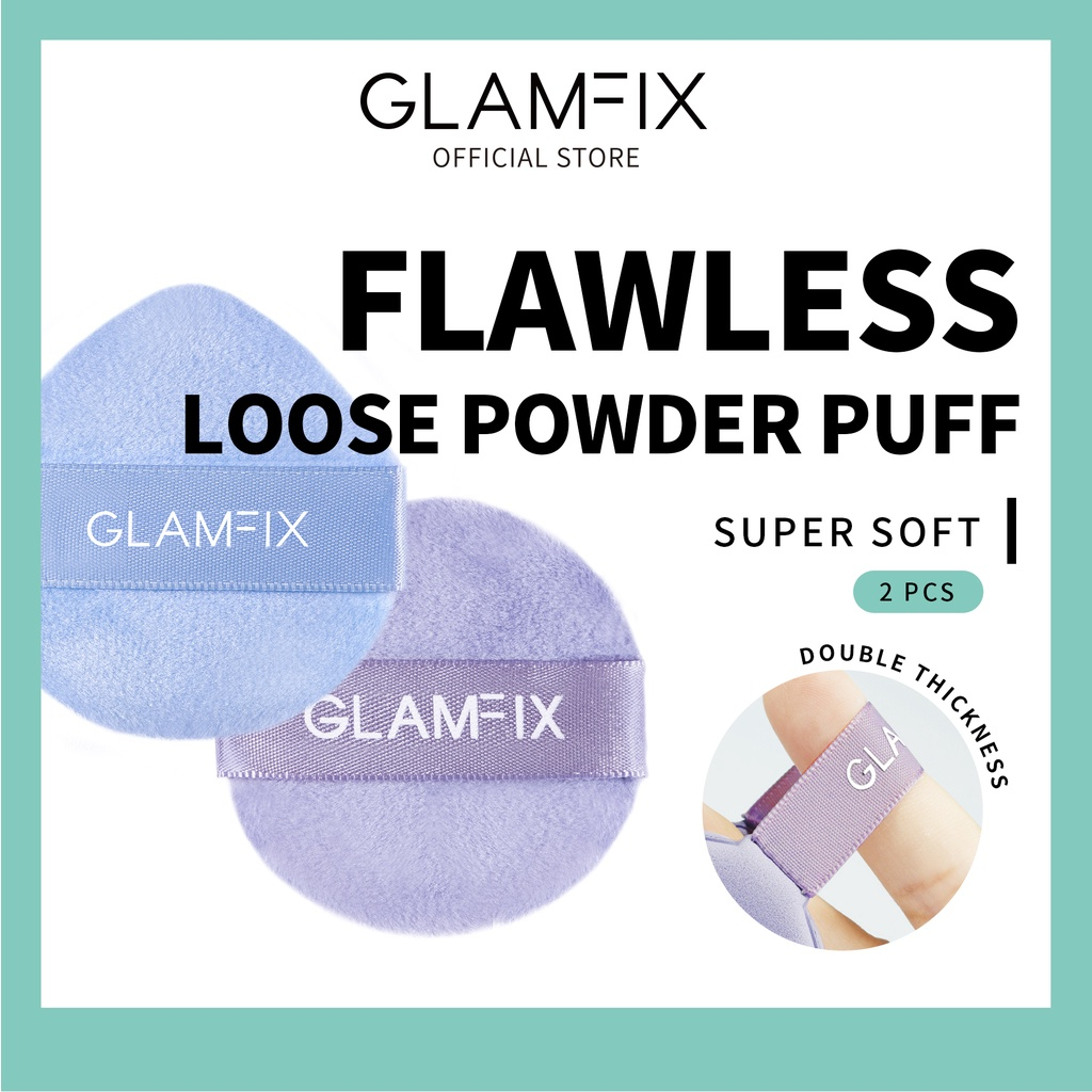 Jual Glamfix Flawless Loose Powder Puff | Puff Bedak Tabur Glamfix Isi ...