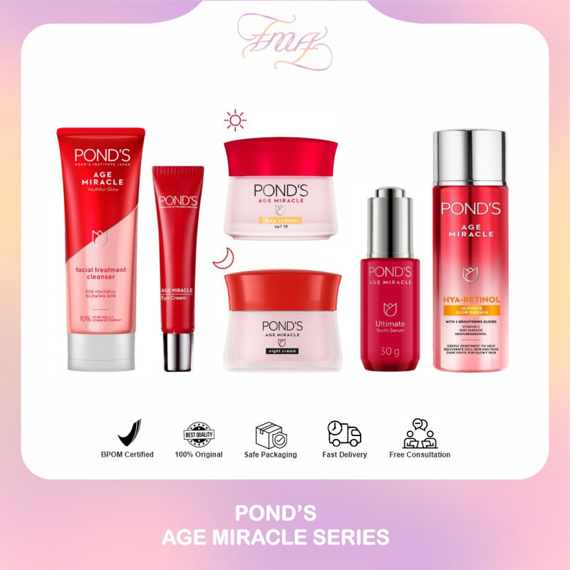 Jual Ponds Age Miracle Series | Day Cream | Night Cream | Facial Foam ...