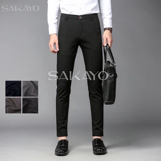 SAKAYO - Celana Kantor Formal Kerja Pria Slimfit Bahan Dasar Kain