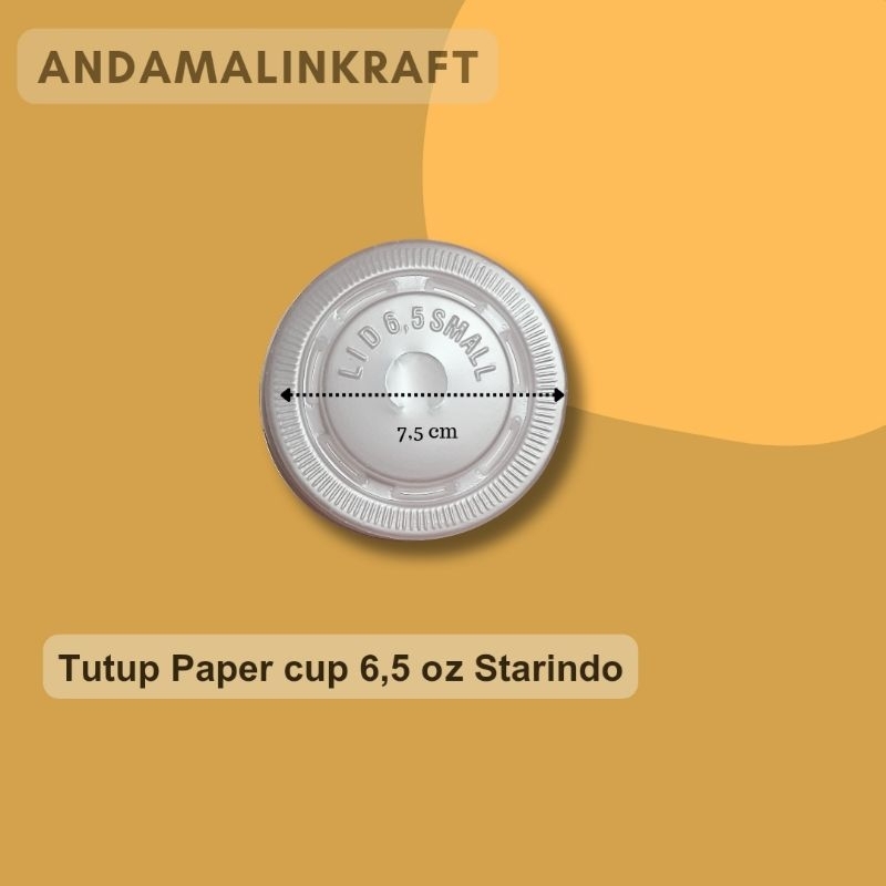 Jual Tutup paper cup 6,5 Oz Starindo/WPM isi 50 pcs | Shopee Indonesia
