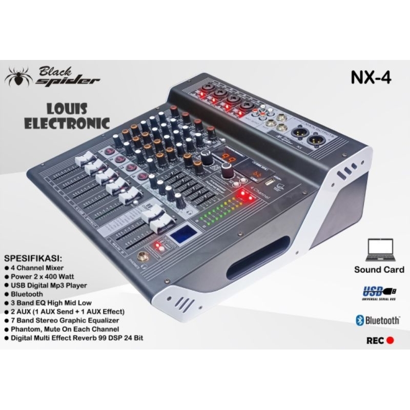 Jual Power Mixer Black Spider NX4 NX4 4 Channel ORIGINAL Shopee