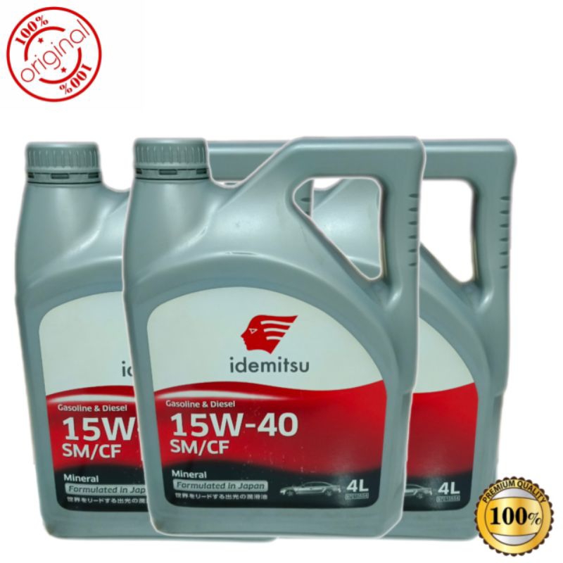 Jual IDEMITSU SM/CF 15W-40 GASOLINE & DIESEL 4LITER | Shopee Indonesia