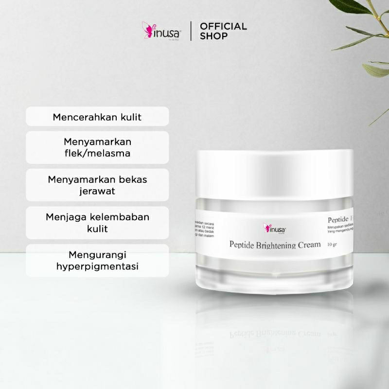 Jual Inusa Peptide Brightening Cream Mencerahkan Menyamakanflek Melembabkan Shopee Indonesia