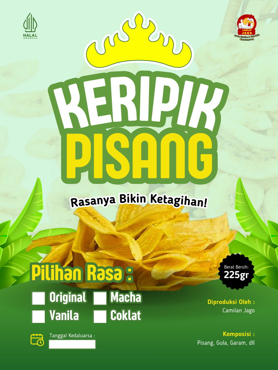 Keripik Pisang Asli Lampung dari Camilan Jago