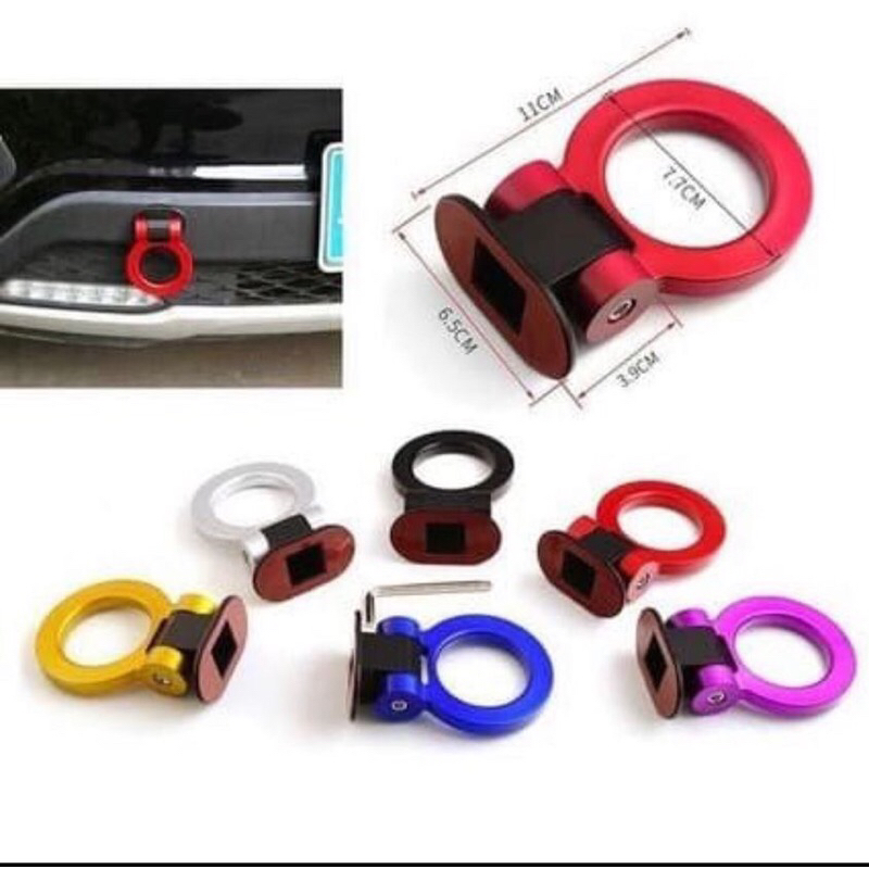 Jual Towing Hook Dummy Bulat Universal Aneka Warna Model Tempel Racing