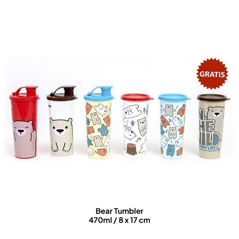 Jual GIANT TUMBLER BEAR 470ml / GELAS TUPPERWARE | Shopee Indonesia