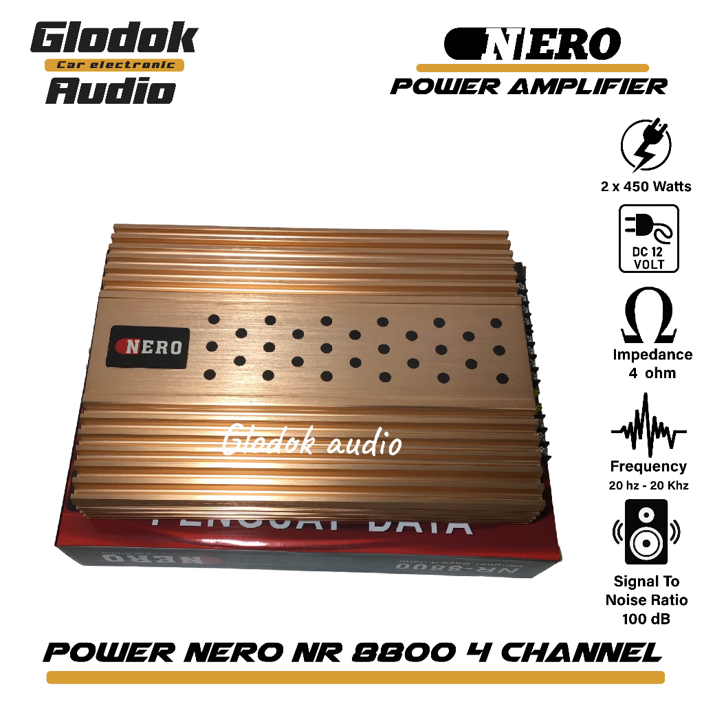 Jual Power audio mobil NERO NR 8800 Amplifier mobil Mosfet 4 chanel ...
