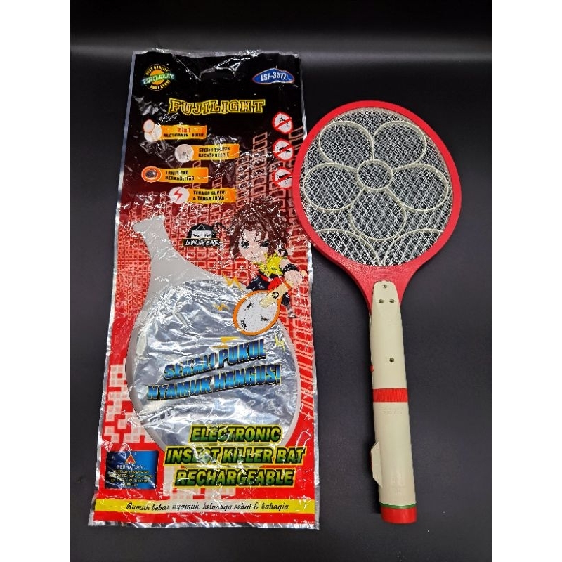 Jual Raket Nyamuk Cas merek Fujilight 3377 + Senter, bisa di lepas ...